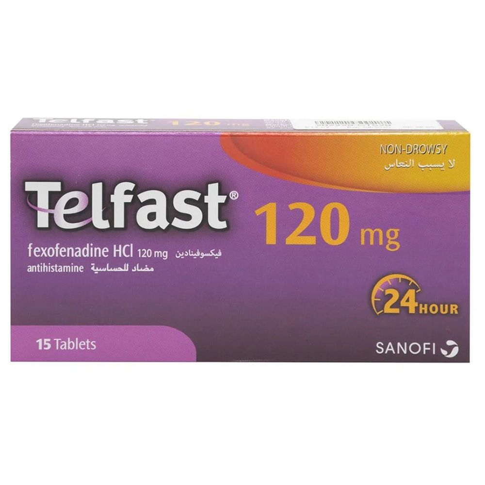 Telfast 120 mg Tablets - 15 Pcs