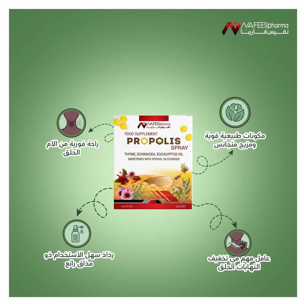 Nafeespharma Propolis Spray - 20 ml
