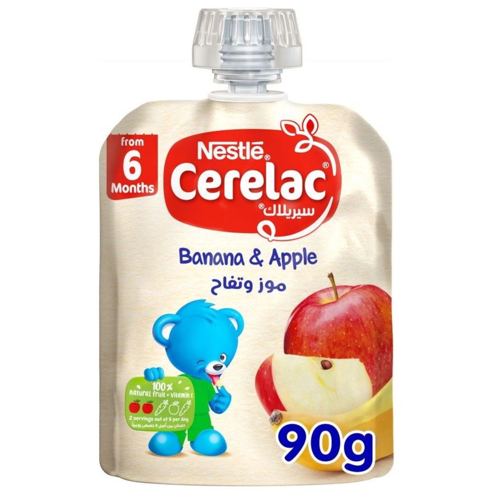 Cerelac - Banana And Apple Puree Pouch - 90 gm