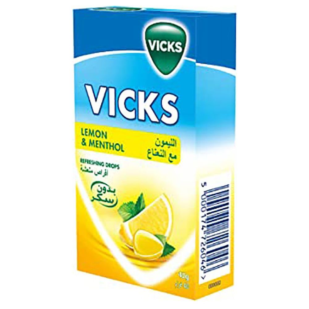 Vicks - Throat Drop Box - Lemon & Menthol - 40 gm