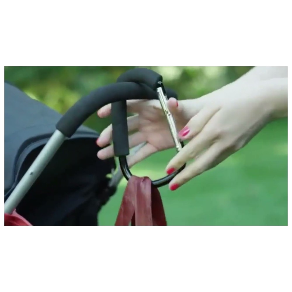Pikkaboo - Universal Non-Slip Metal Stroller Hook Only - Black