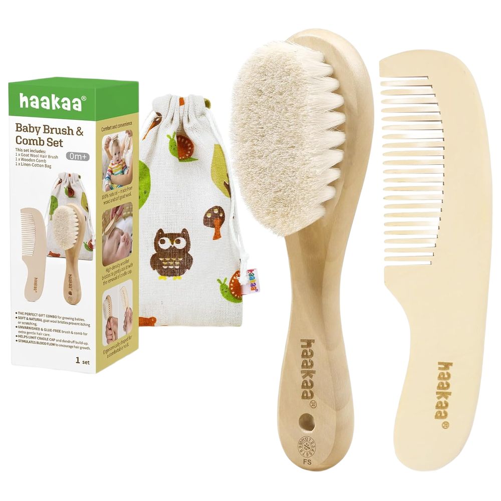 Haakaa - Goat Baby Brush & Comb Set