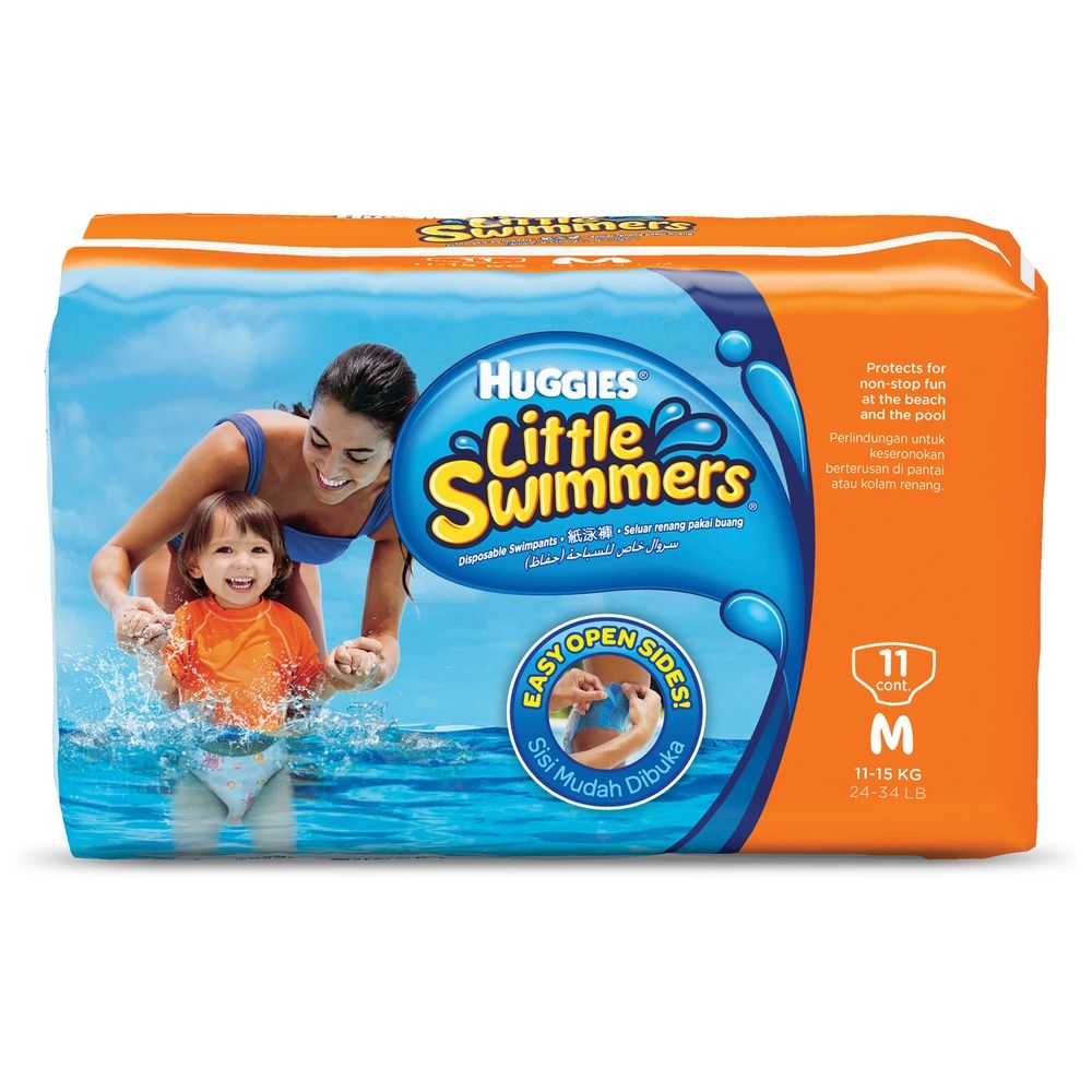 Huggies - Little Swimmer Swim Diaper Pants - 11-15 kg - Medium - 11 Pcs