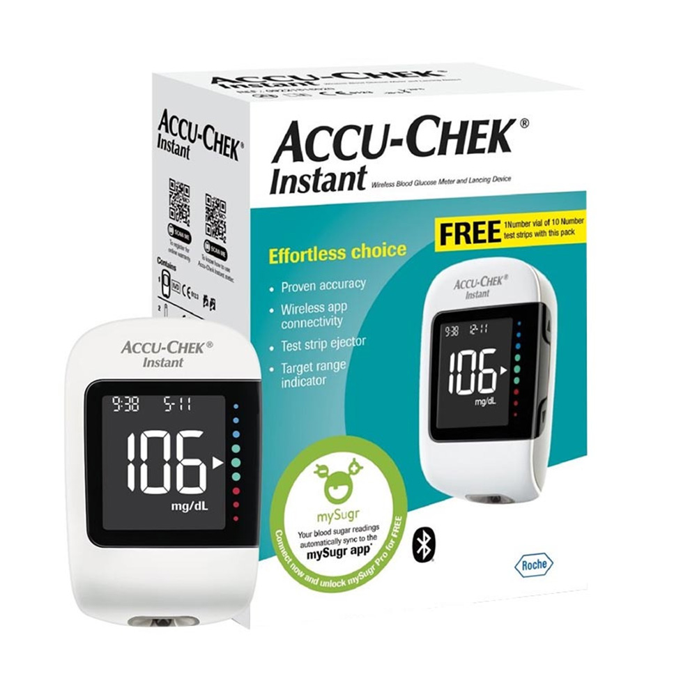 Accu-Chek - Instant Bluetooth Glucose Monitor And Lancing Device - White