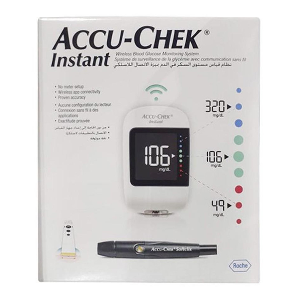 Accu-Chek - Instant Bluetooth Glucose Monitor And Lancing Device - White