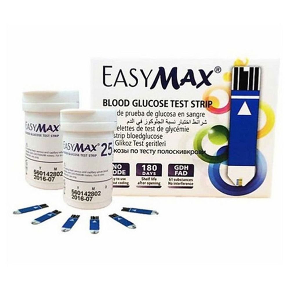 Easy Max - Blood Glicose Test Strips - 50 Pcs