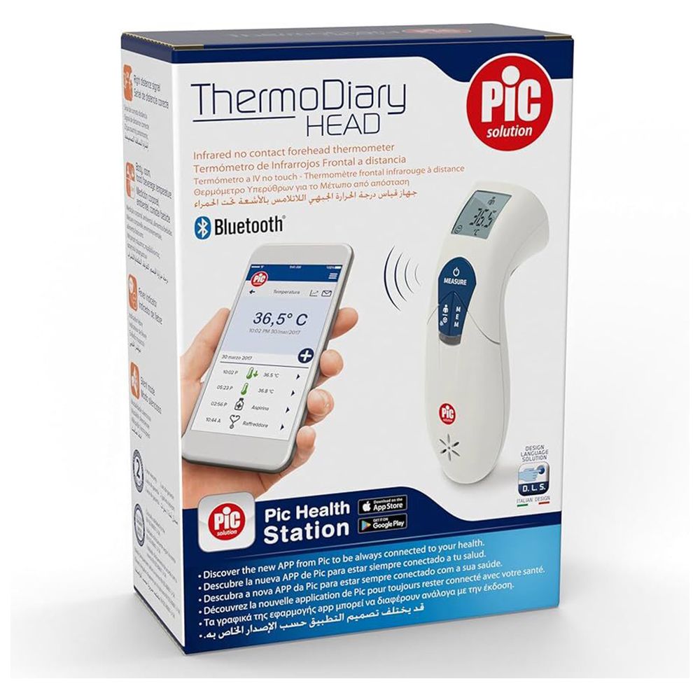Pic - Thermo Diary Head Digital Thermometer - White