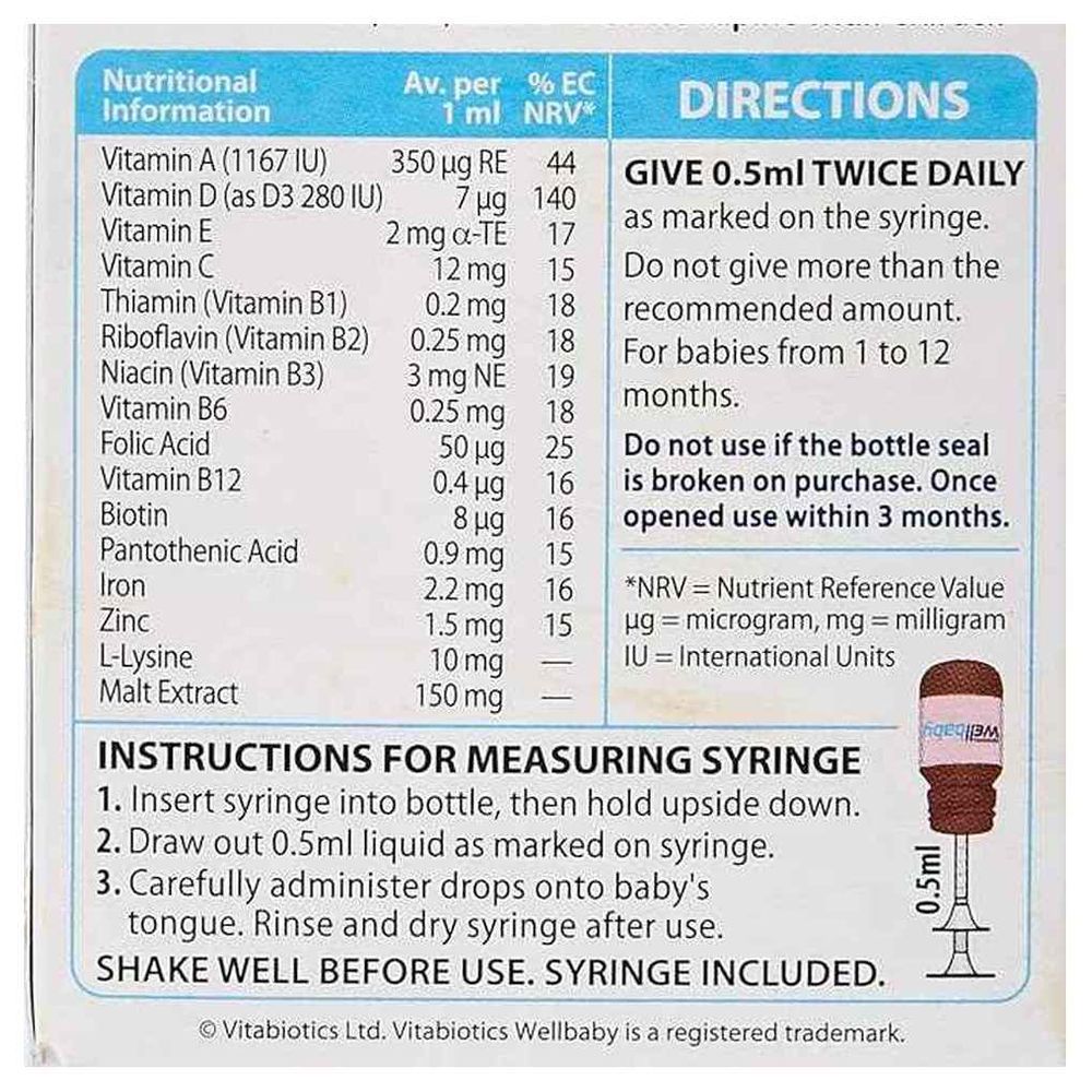 Vitabiotics - Wellbaby Multivitamin Drops - 30 ml