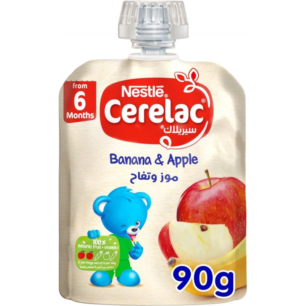 Cerelac - Banana And Apple Puree Pouch - 90 gm