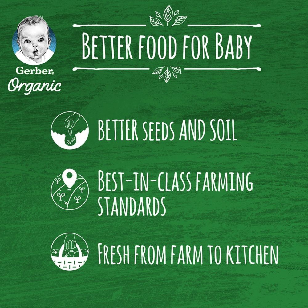 Gerber - Organic Pear Puree Pouch - 90 gm