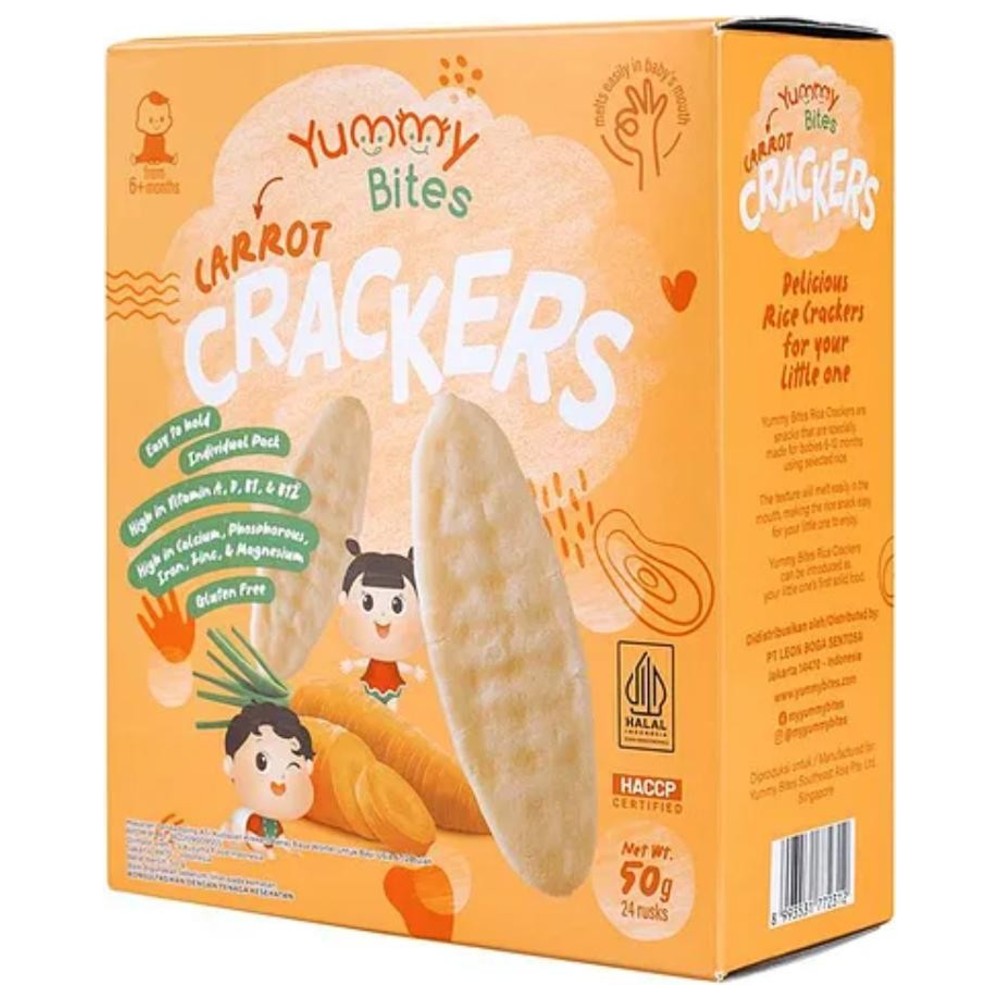 Yummy Bites - Rice Cracker - Carrot Flavour - 50 gm