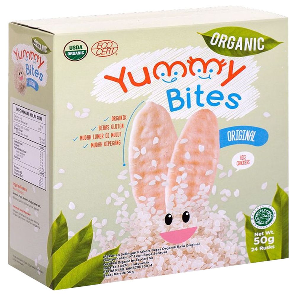 Yummy Bites - Original Flavor Organic Rice Crackers - 50 gm