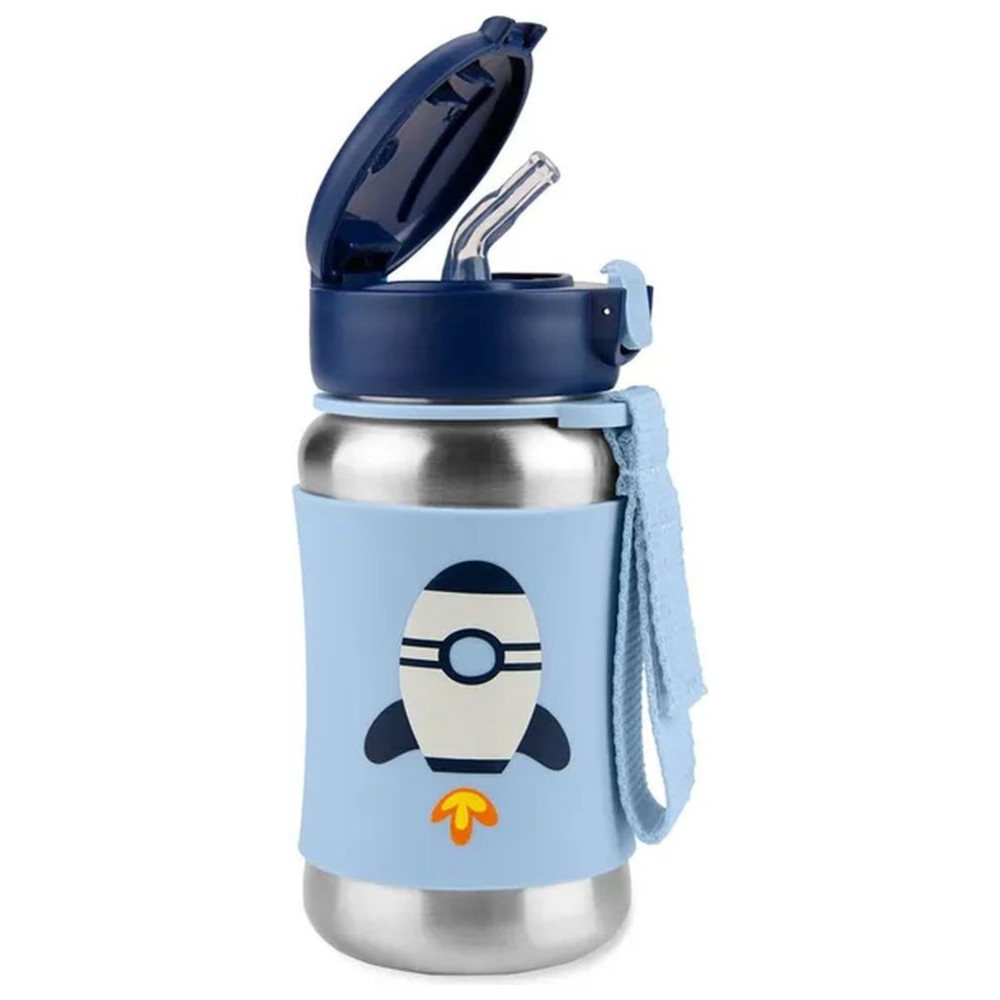 SkipHop - Spark Style Straw Bottle - Rocket - 350 ml