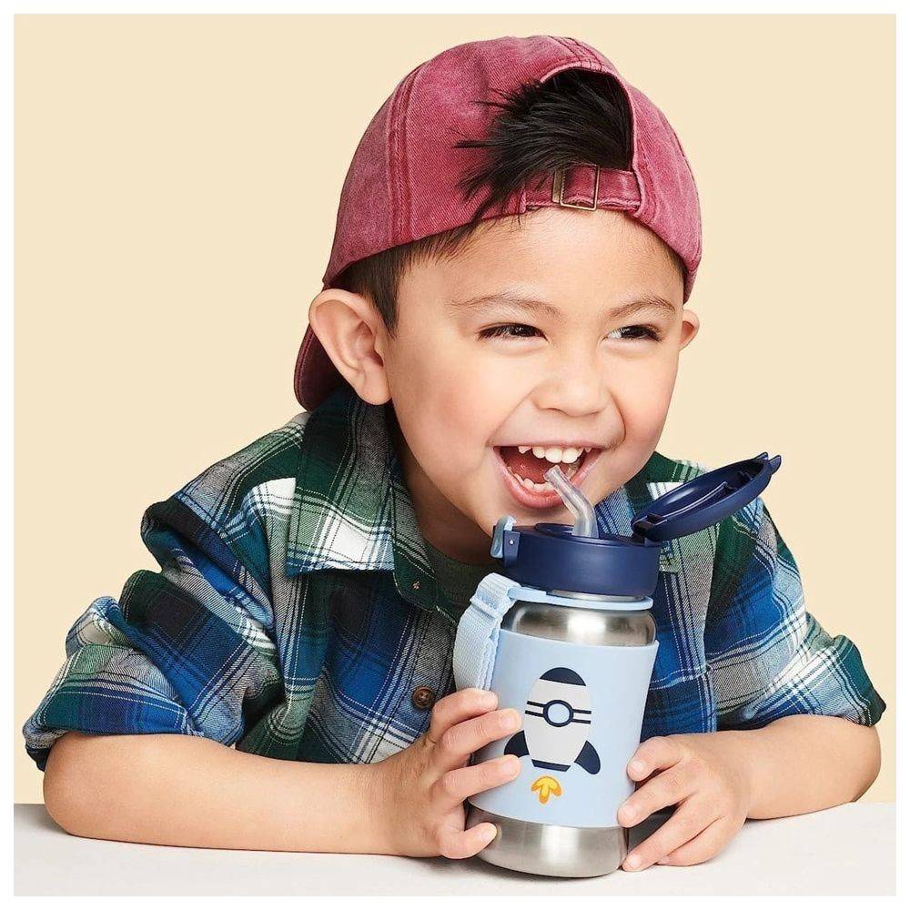 SkipHop - Spark Style Straw Bottle - Rocket - 350 ml