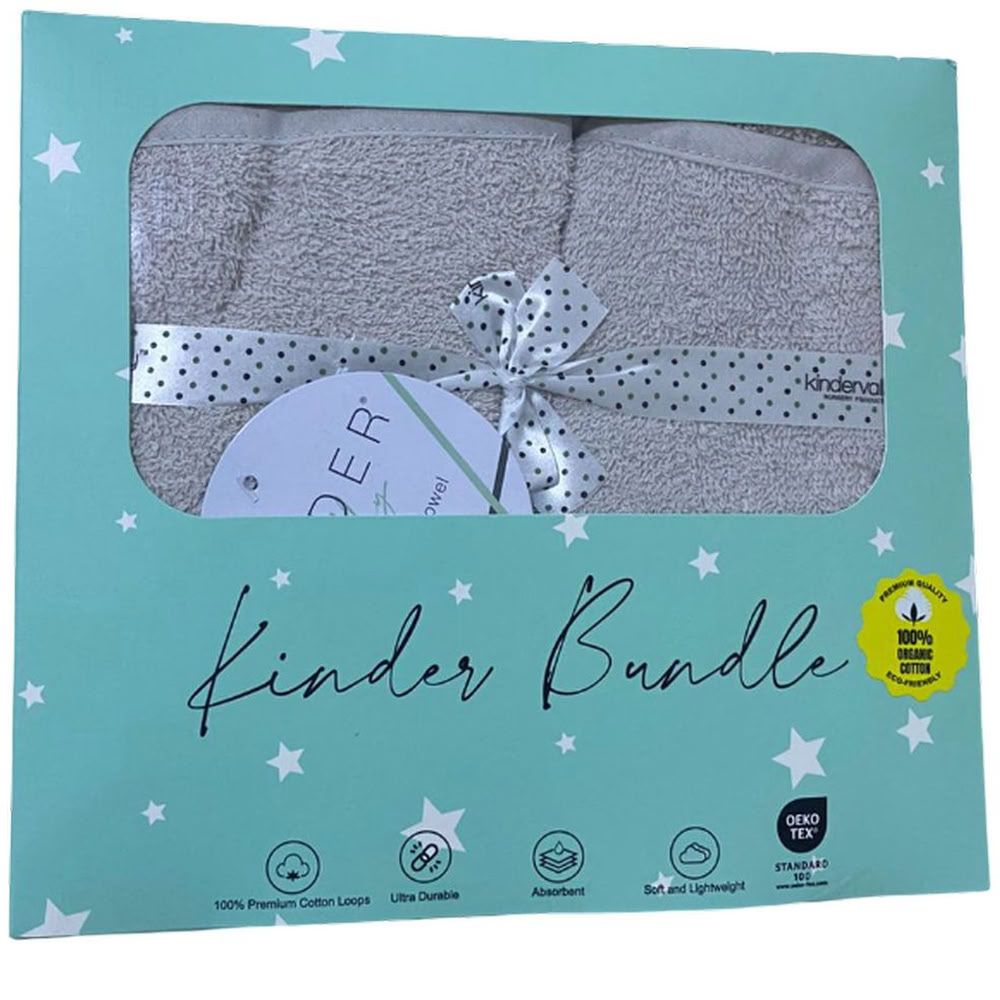 Kinder Valley - Hooded Towels - Grey - 2 Pcs