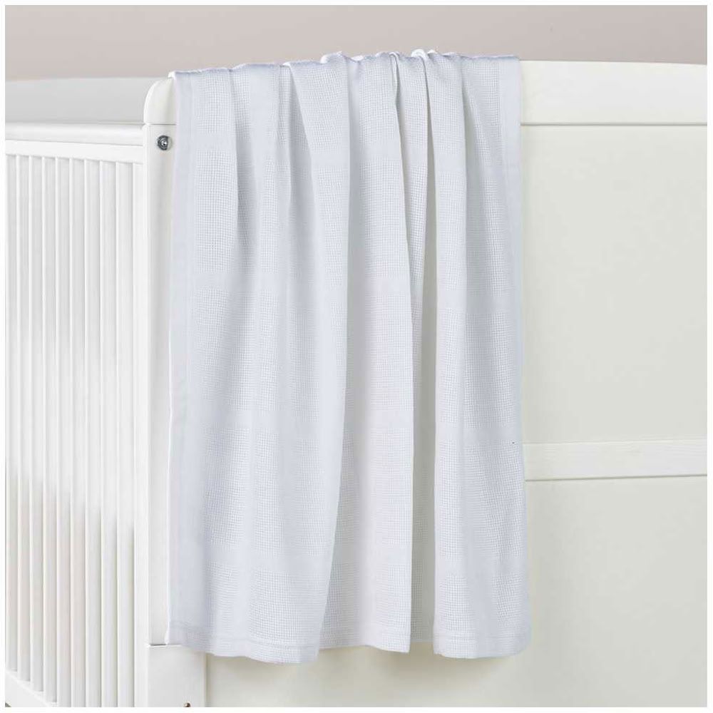 Kinder Valley - Cellular Shawl Set - White/Grey - 2 Pcs