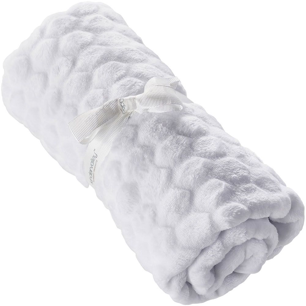 Kinder Valley - Honeycomb Baby Blanket - White