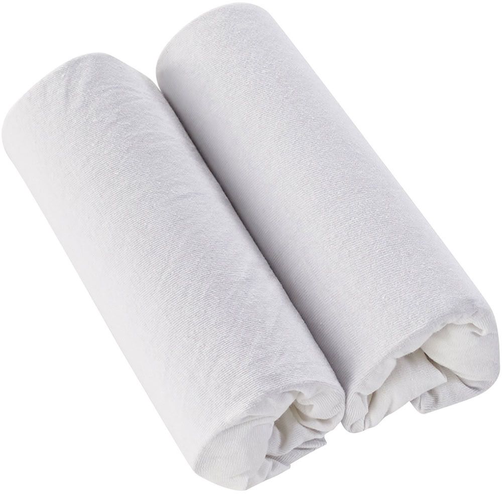 Kinder Valley - Baby Jersey Sheets - White - 2 Pcs