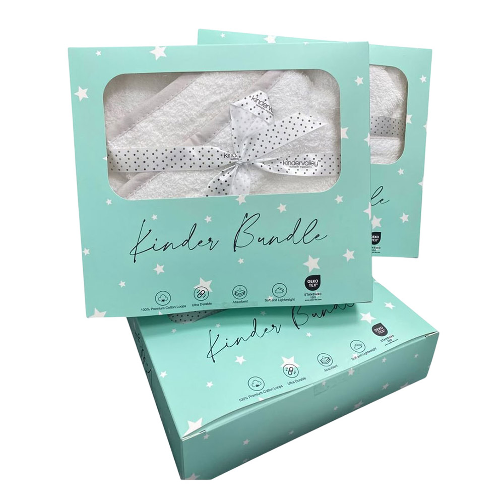 Kinder Valley - Hooded Towel And Wash Mitt Set - 2 Pcs