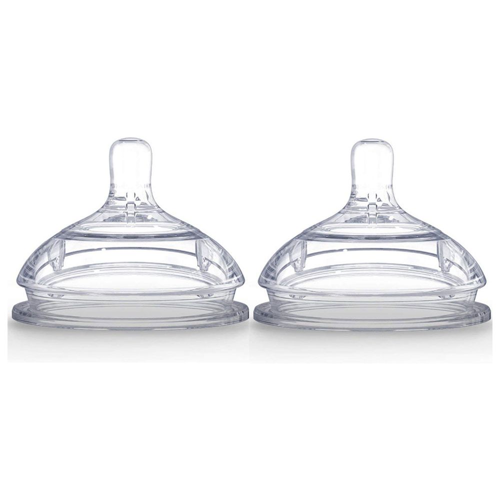 Comotomo - Natural Teat Silicone Nipples 2pc - Fast Flow