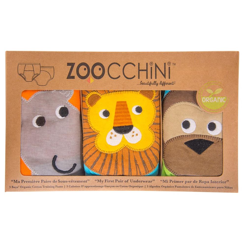 Zoocchini - Organic Potty Training Pants - Safari Friends - Pack of 3