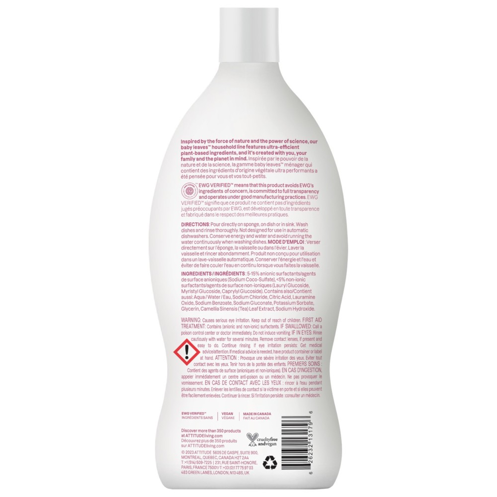 Attitude - Fragrance Free Bottle & Dishwashing Liquid - 700 ml