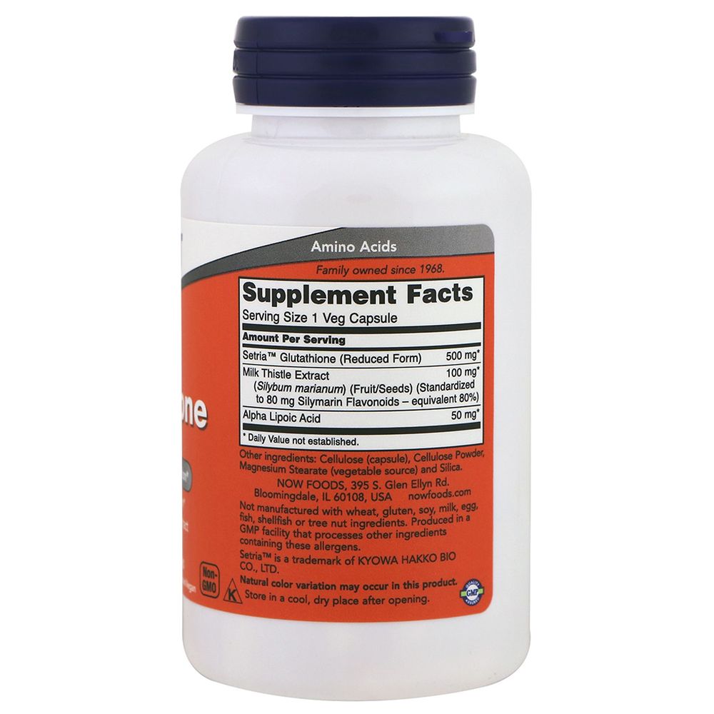 NOW - Glutathione 500 mg 60 Veg Capsules