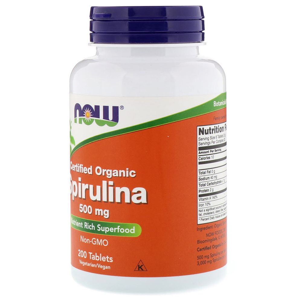 NOW - Spirulina 500 mg 200 Tablets