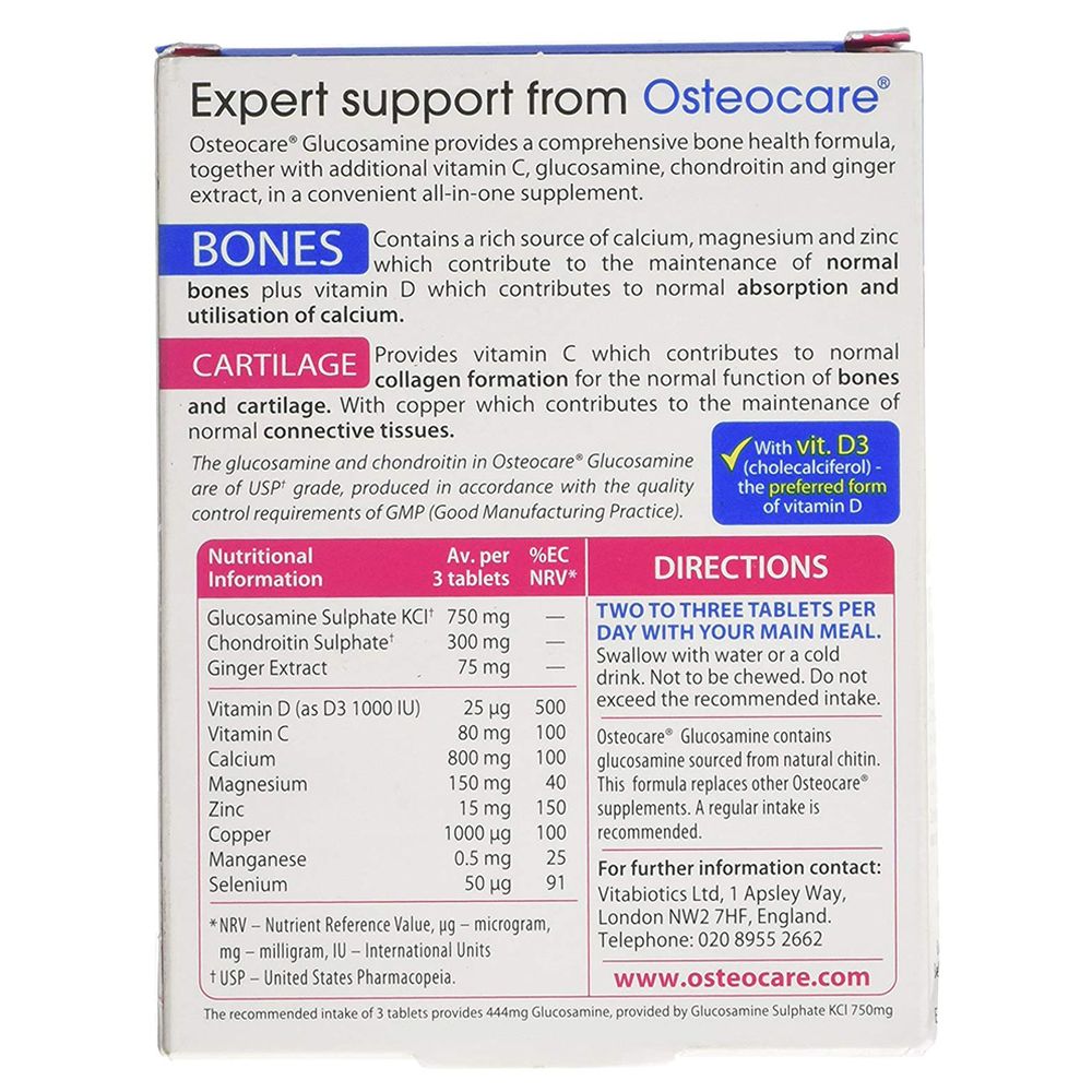 Vitabiotics - Osteocare Glucosamine & Chondroitin 60 Tablets
