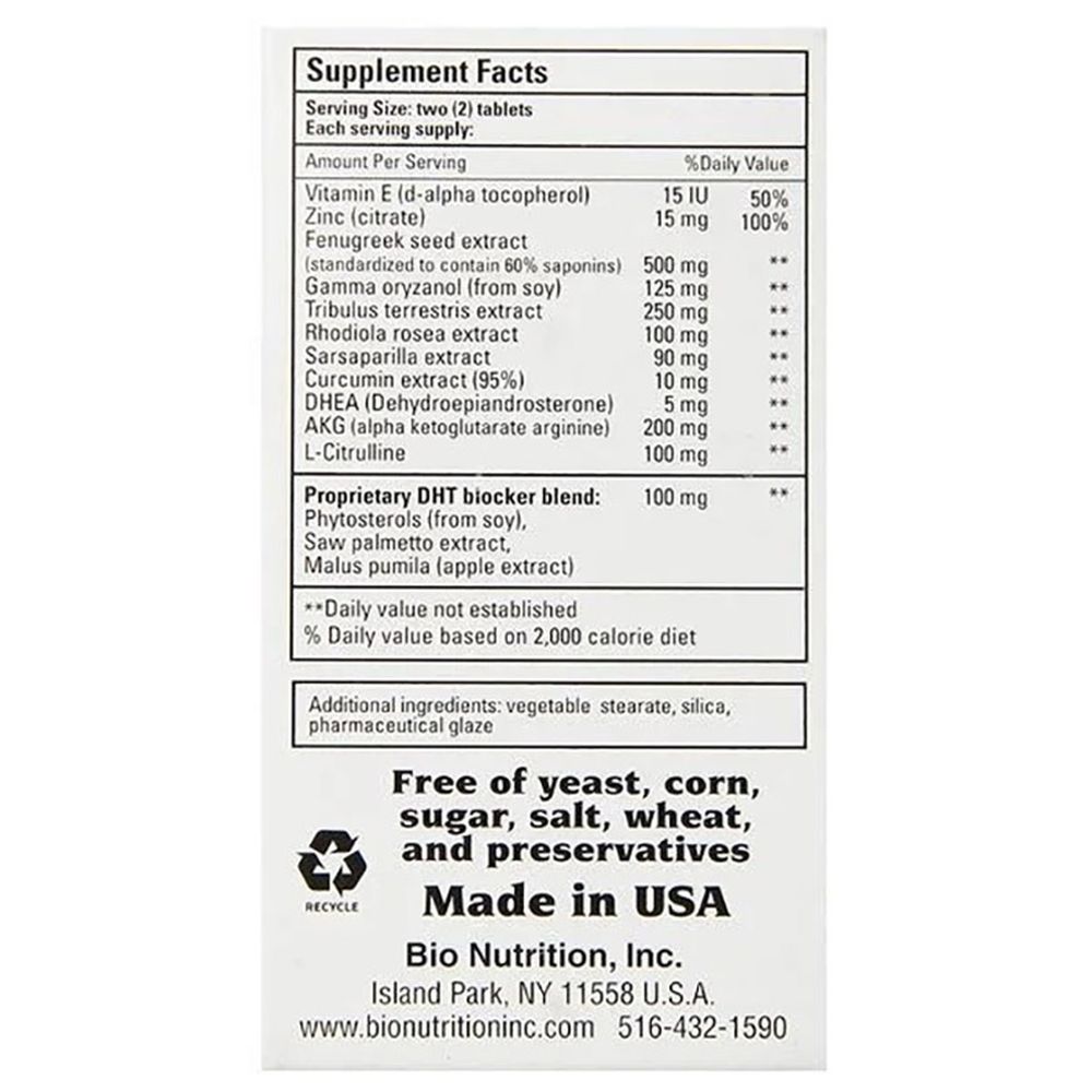 Bio Nutrition - Testosterone Wellness For Men 60 Tablets