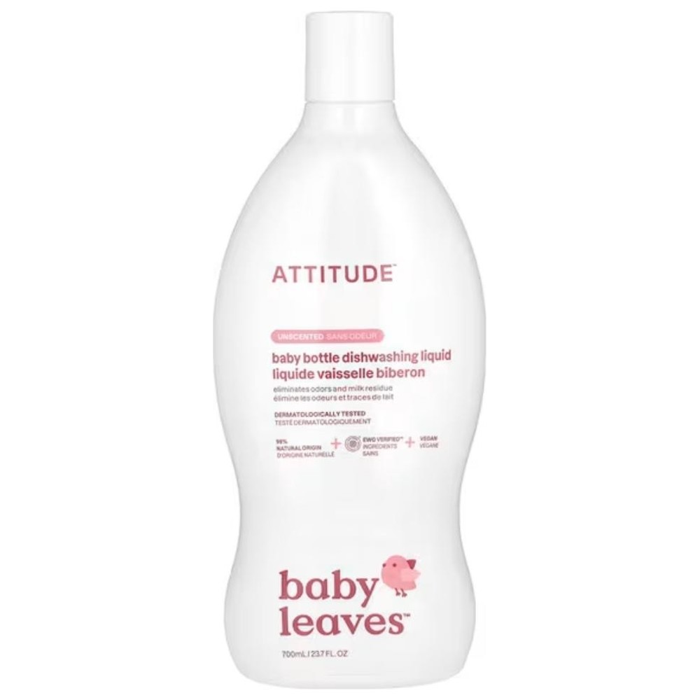 Attitude - Fragrance Free Baby Bottle & Dishwashing Liquid - 700 ml