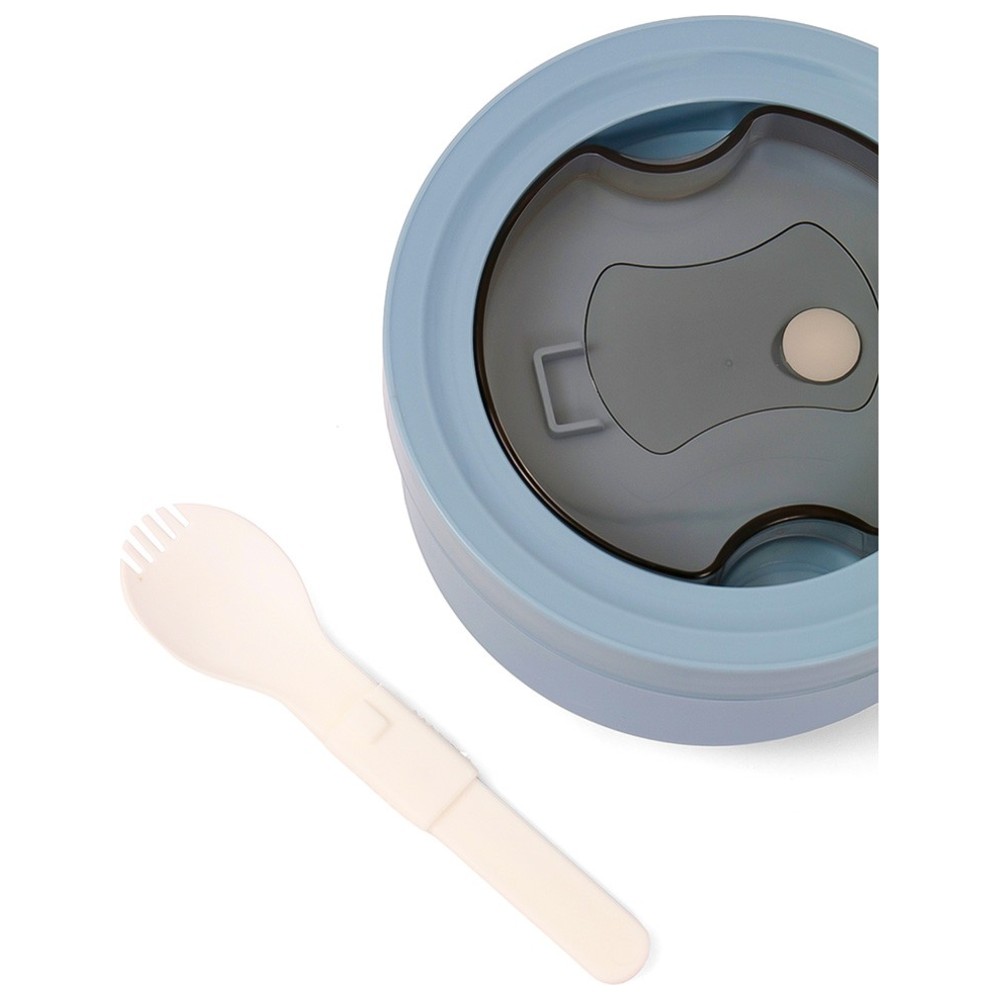 Eazy Kids - Stainless Steel Lunch Box With Folding Spoon - 850 ml