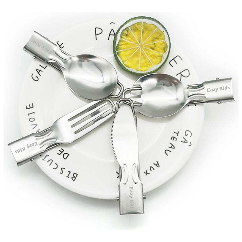 Eazy Kids - Stainless Steel Folding Spoon - Silver