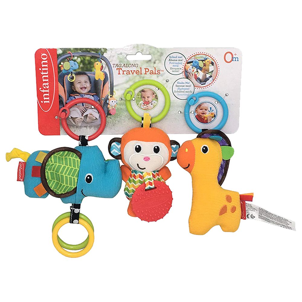 Infantino - Tag Along Travel Pals - Animals - Color May Vary