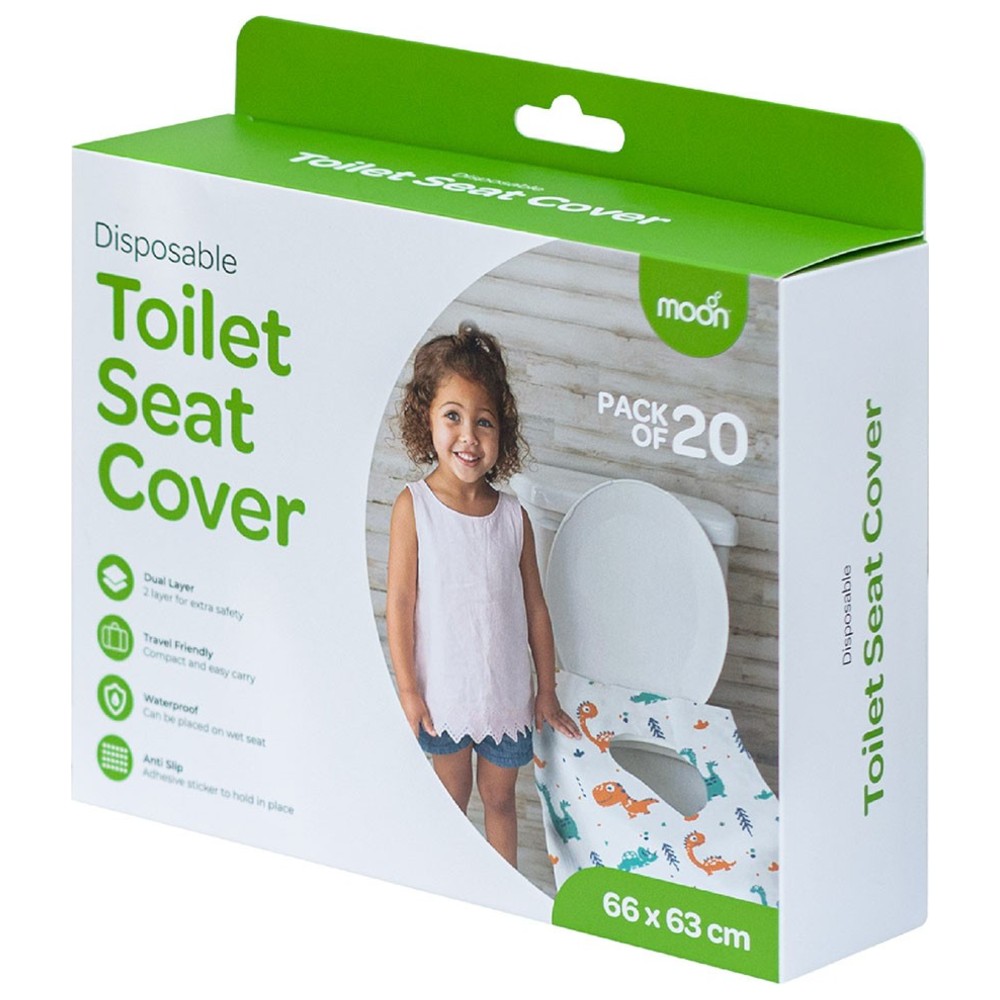 Moon - Disposable Toilet Seat Cover - Dino - 20 Pcs