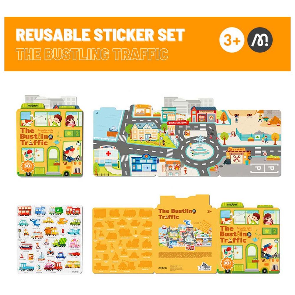 Mideer - Reusable Stickers - Bustling Traffic