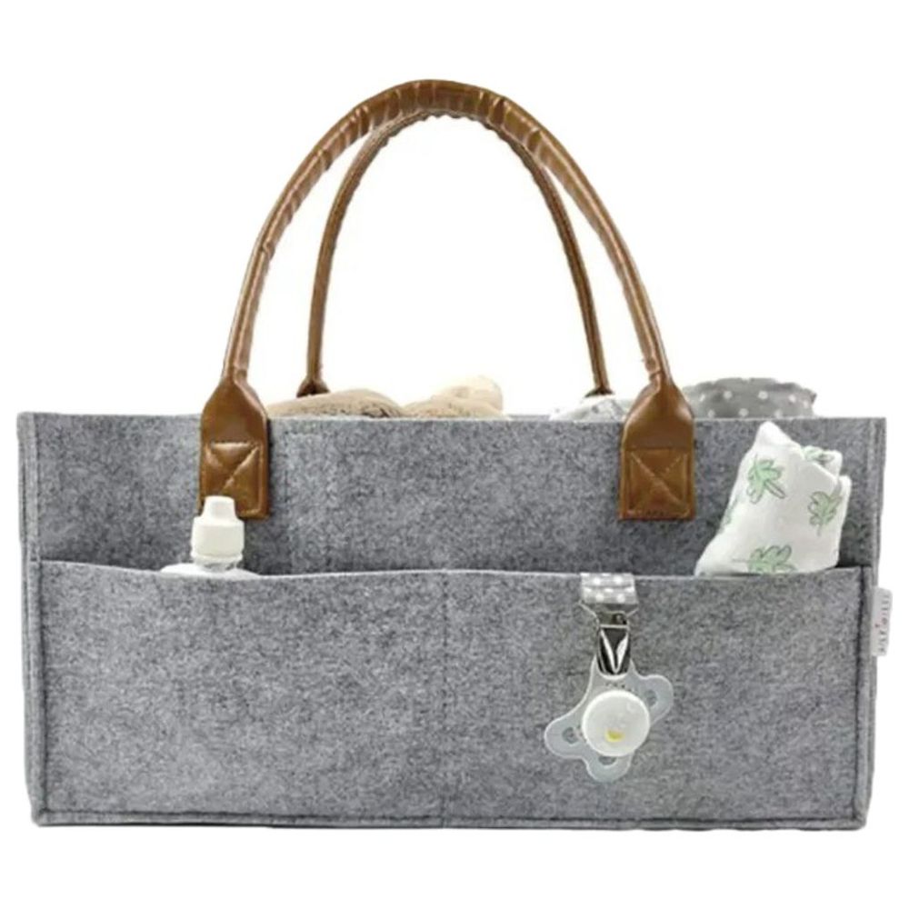 Bumble & Bird - Diaper Caddy Organizer - Grey/Brown