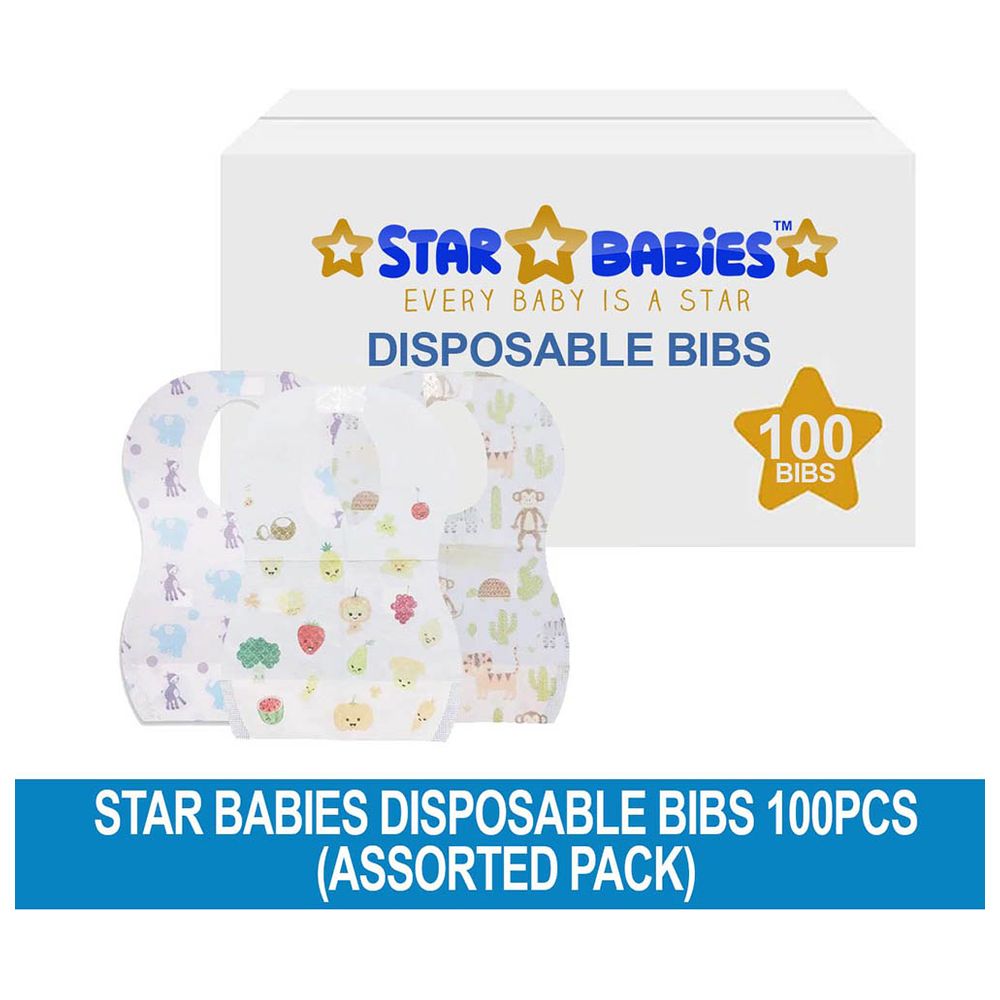 Star Babies - Disposable Bibs - 100 Pcs