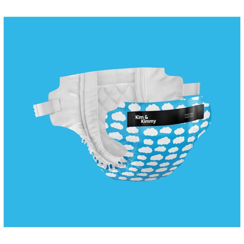 Kim & Kimmy - Little Clouds Baby Diapers - Size 4 - 9-14 kg - 52 Pcs