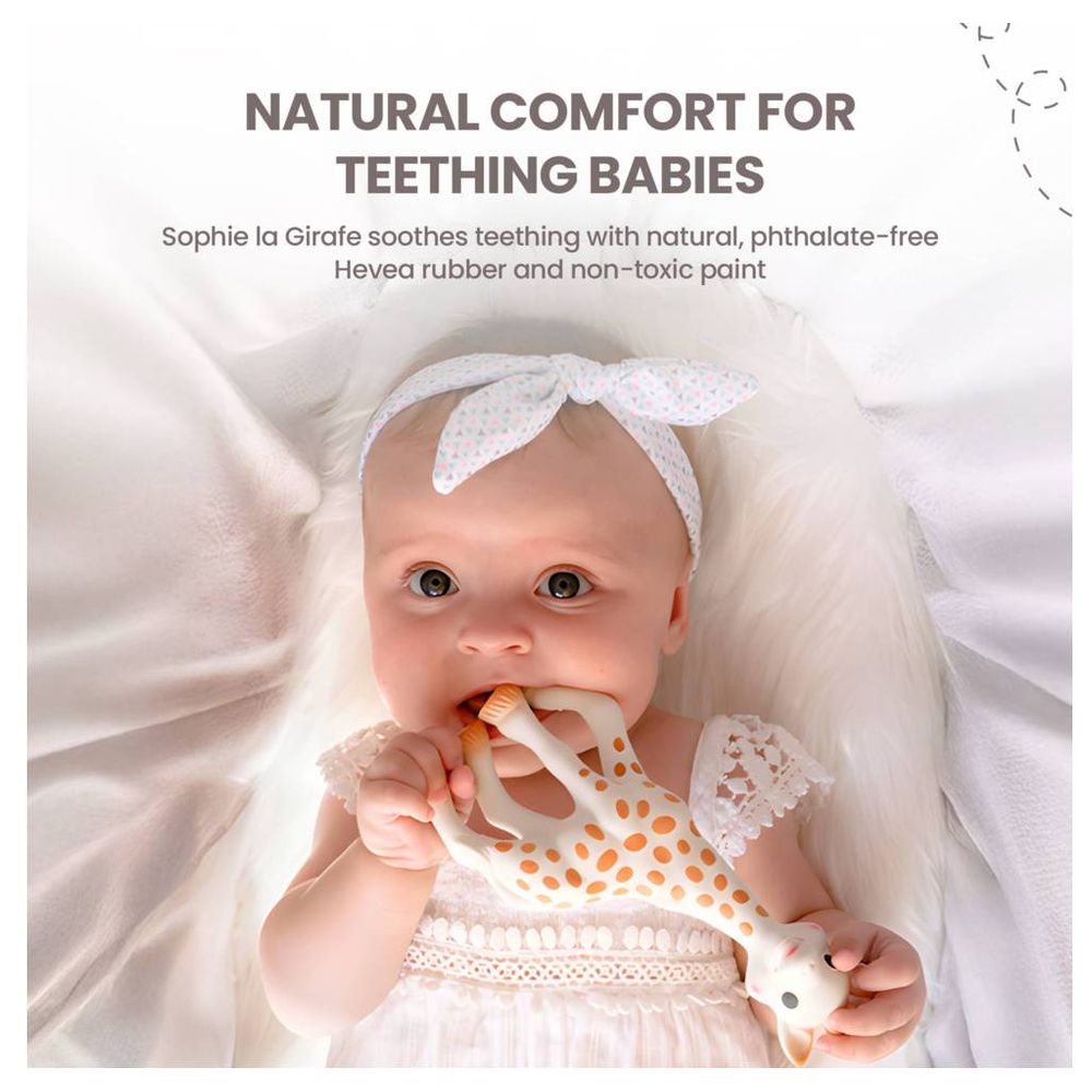 Sophie La Girafe So'Pure & Teething Rubber Brown White