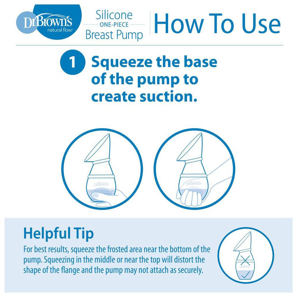 Dr. Brown's - One-Piece Silicone Breast Pump With Bottle