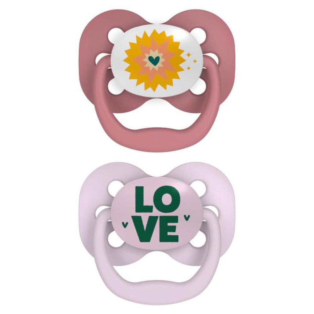 Dr. Brown's - Stage 1 Advantage Stars Pacifier - 0M - Pink - 2 Pc Set 