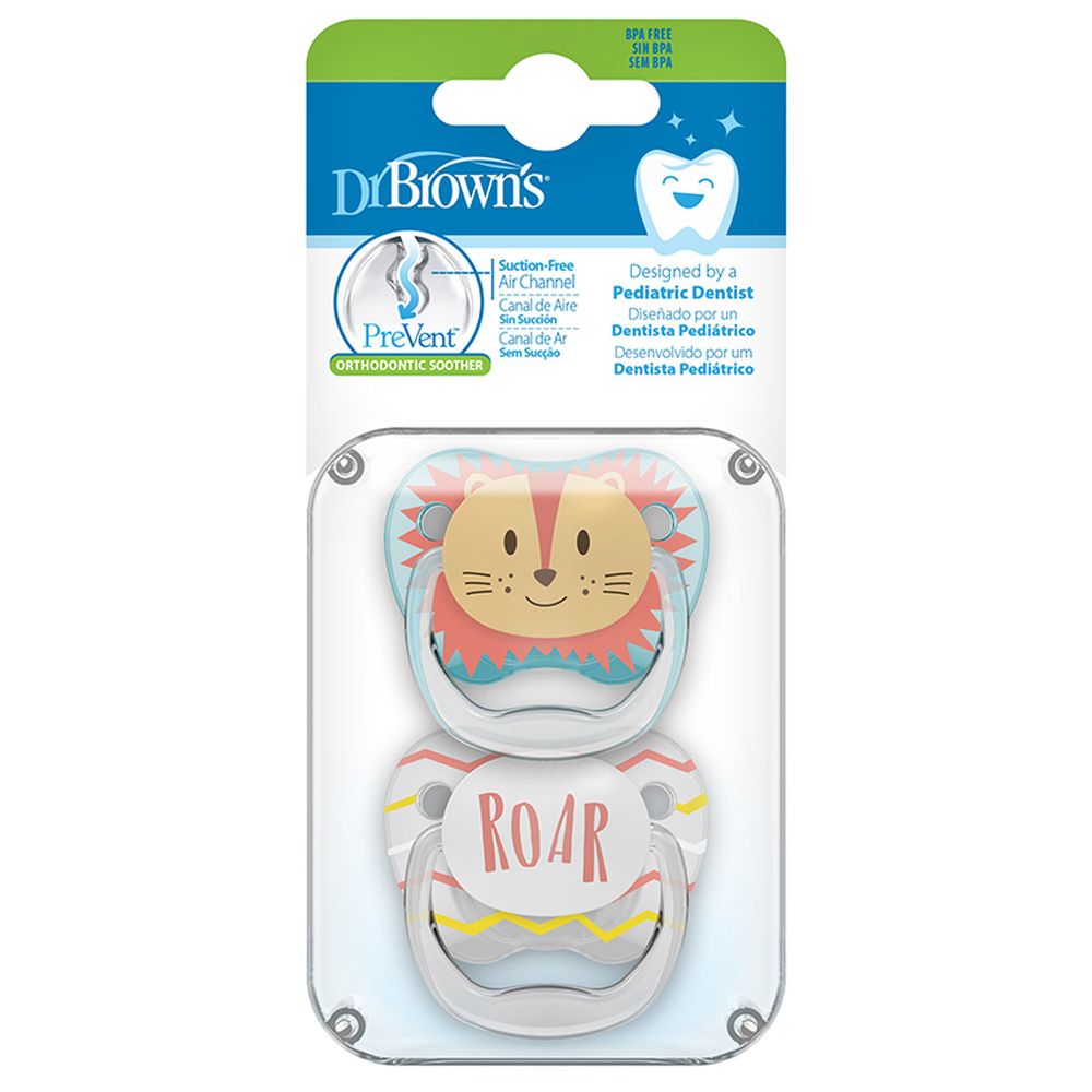 Dr. Brown's - Printed Shield Soother - 0-6M - 2 Pc Set