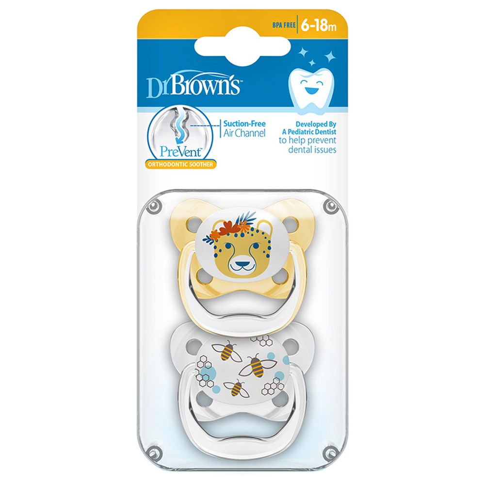 Dr. Brown's - Butterfly Shield Soother - 6-18M - 2 Pc Set