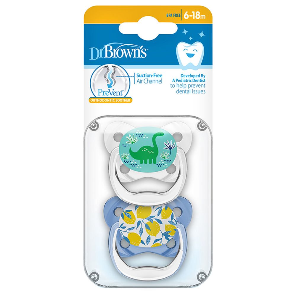 Dr. Brown's - Butterfly Shield Soother - 6-18M - Blue - 2 Pc Set