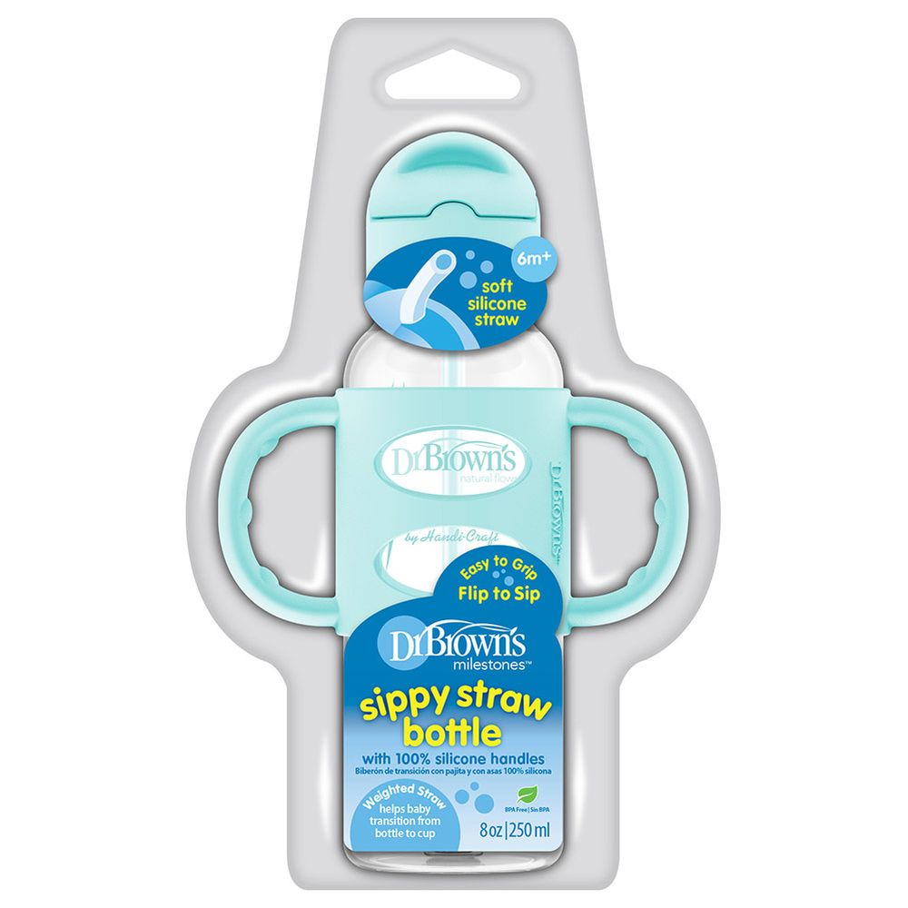 Dr. Brown's - Sippy Straw Bottle With Silicone Handles - 250 ml
