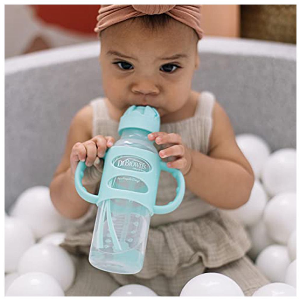 Dr. Brown's - Sippy Straw Bottle With Silicone Handles - 250 ml