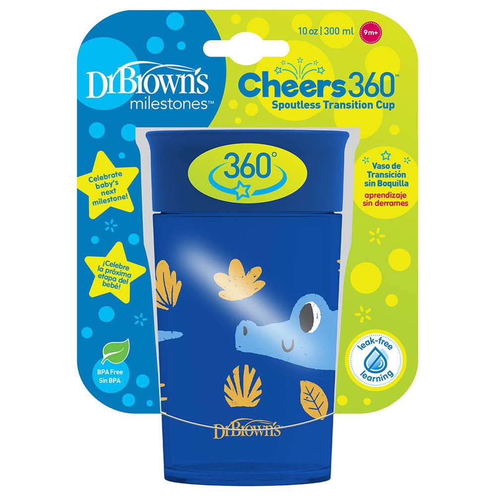 Dr. Brown's - Smooth Wall Cheers 360 Cup - Blue - 300 ml