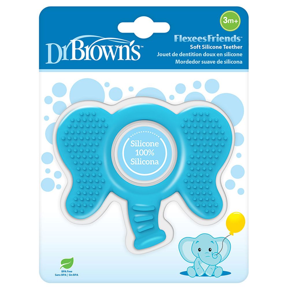 Dr. Brown's - Flexees Friends Elephant Teether - Blue