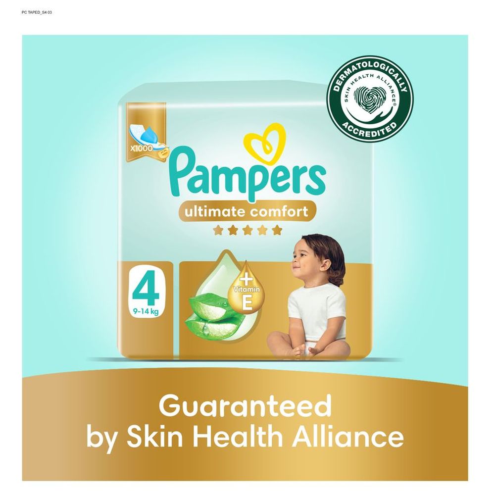 Pampers - Ultimate Comfort Taped Diapers - Giant Pack - Size 4 - 9-14 kg - 66 Pcs